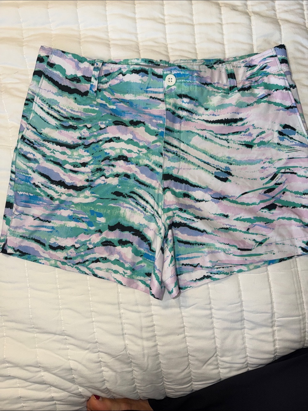 Reel Legends Pastel Wave Print Shorts in Mint, Lavender and Aqua